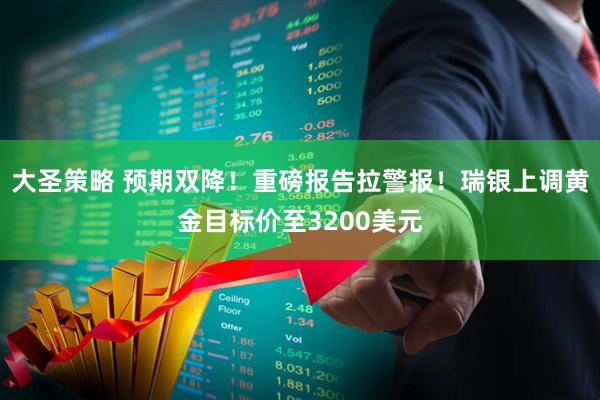 大圣策略 预期双降！重磅报告拉警报！瑞银上调黄金目标价至3200美元