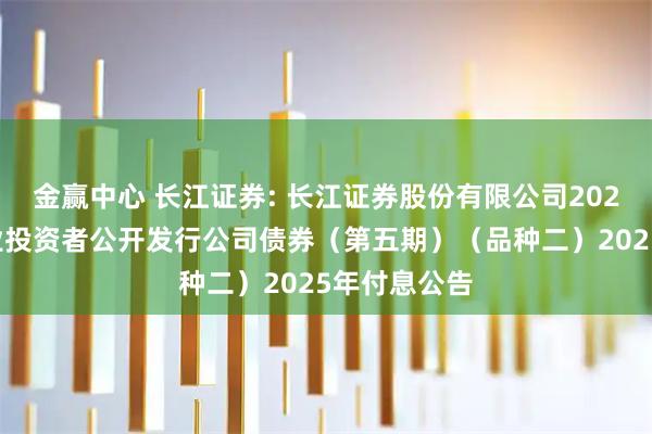 金赢中心 长江证券: 长江证券股份有限公司2024年面向专业投资者公开发行公司债券（第五期）（品种二）2025年付息公告