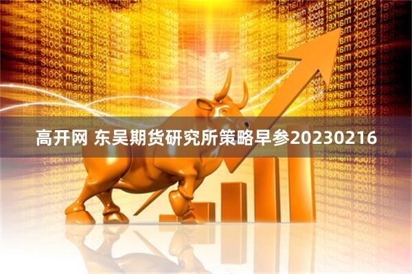 高开网 东吴期货研究所策略早参20230216